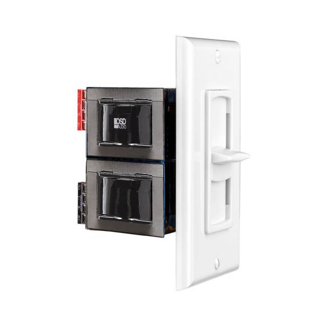 OSD In Wall 300W Slider Volume Control, Speaker Impedance Matching White, Black, Brown Decora Style